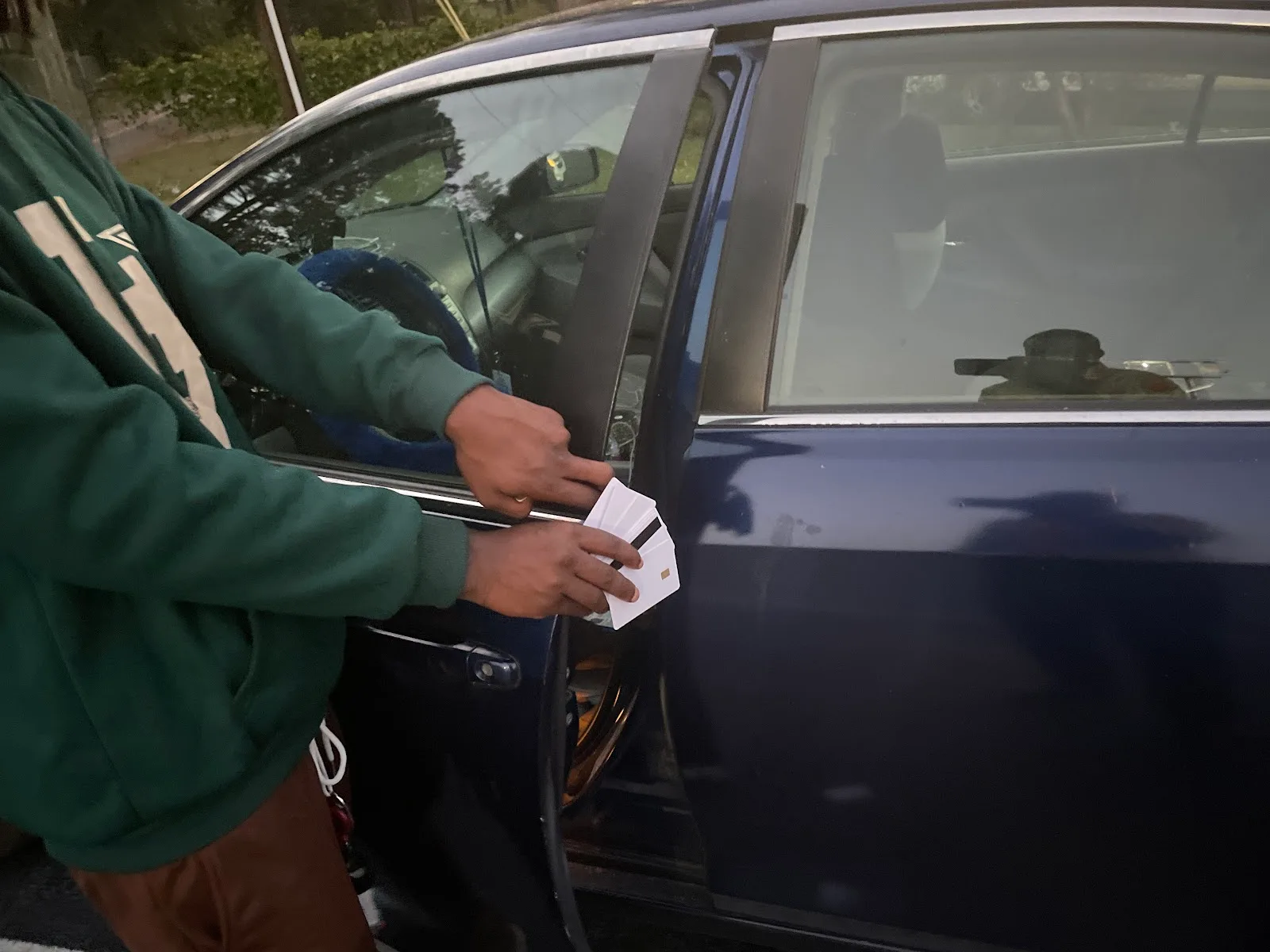 A Plus Locksmith technician opening a locked car in Columbia, SC